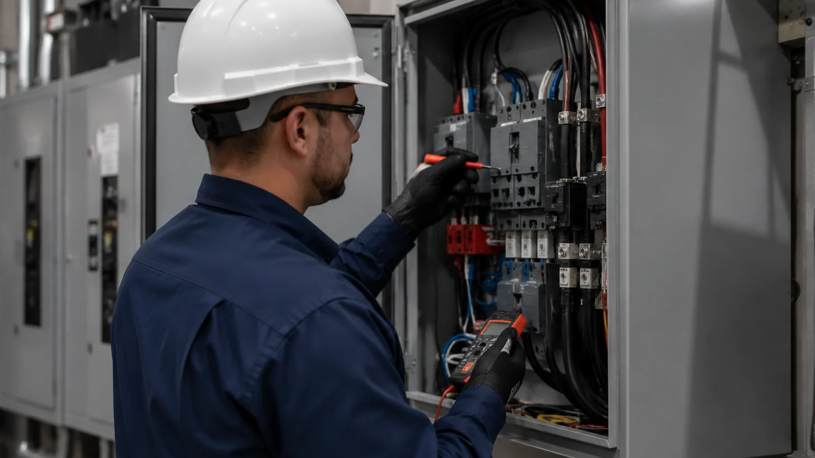 commercial building electrical service panel maintenance