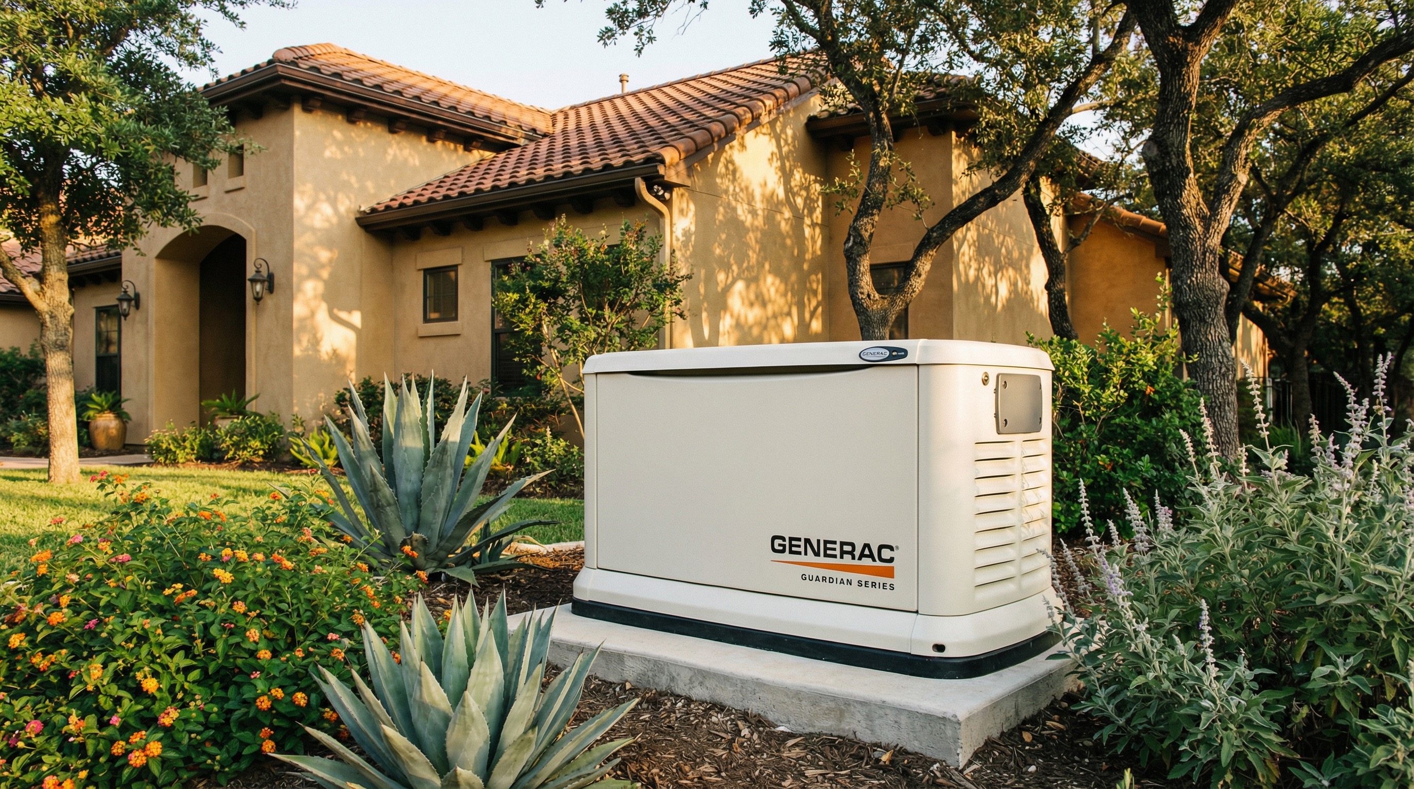 Licensed electrician inspecting a standby generator service panel and automatic transfer switch during a generator repair in San Antonio TX Licensed electrician inspecting a standby generator service panel and automatic transfer switch during a generator repair in San Antonio TX