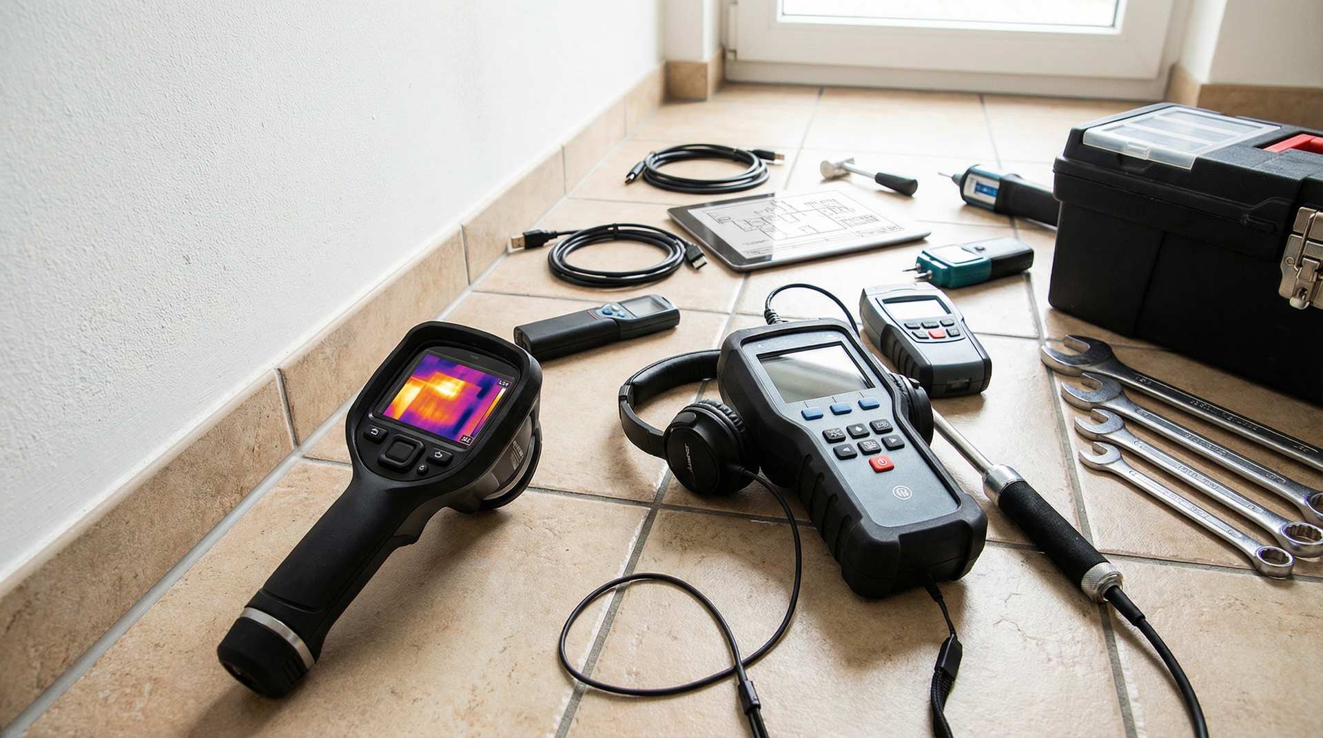 Licensed San Antonio plumber diagnosing an underground sewer and drain line during a repair