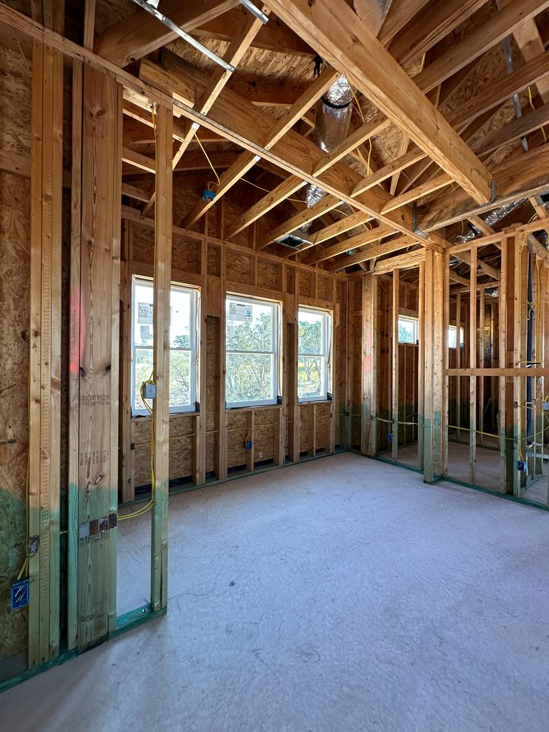 Clean interior wall framing